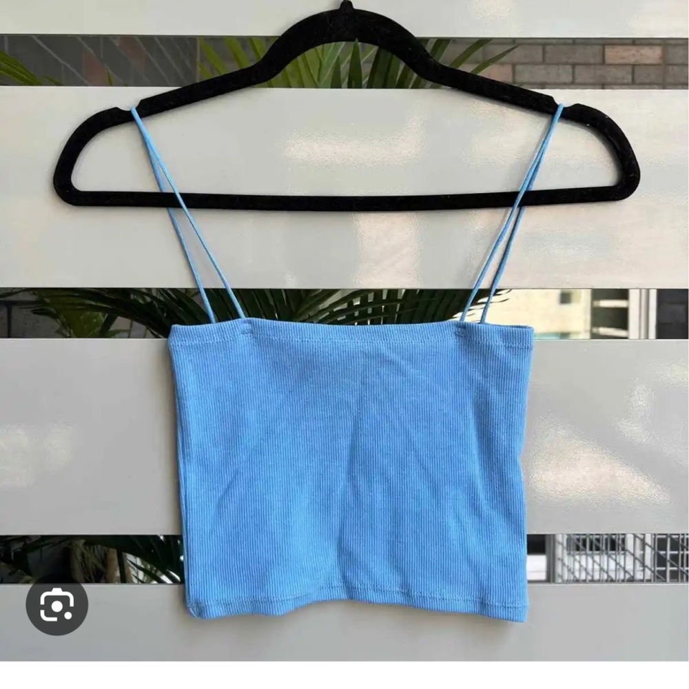 Zara blue spaghetti strap top